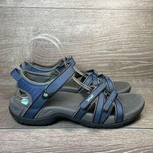 Teva Tirra Womens Sz 8.5 Bering Sea Blue Strap Hook & Loop Slingback Sandal